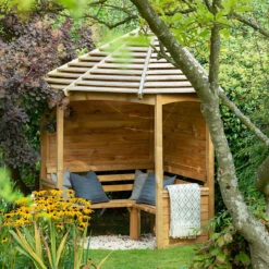 Forest Garden Venetian Corner Arbour -Verdura Garden Store CARBHD17