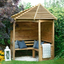 Forest Garden Venetian Corner Arbour -Verdura Garden Store CARBHD19