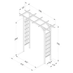 Forest Garden Classic Flat Top Arch -Verdura Garden Store FGCLAFTAHD1