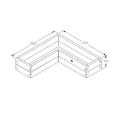 Caledonian Corner Raised Bed -Verdura Garden Store FGCPL13HD2