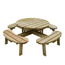 Forest Garden Circular Picnic Table -Verdura Garden Store FGCPT10