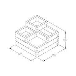 Caledonian Tiered Raised Bed 7 Caledonian Tiered Raised Bed -Verdura Garden Store FGCTRBHD2