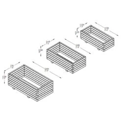 Durham Rectangular Planter Set 7 Durham Rectangular Planter Set -Verdura Garden Store FGDUPS3
