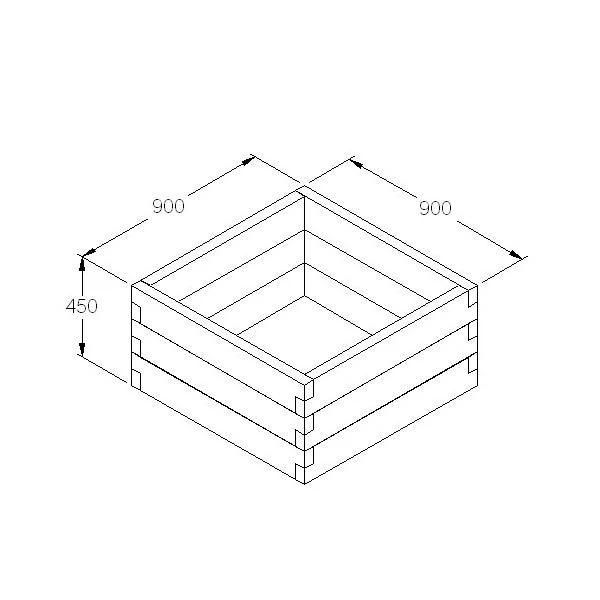 Caledonian Square Raised Bed 2 Caledonian Square Raised Bed - Image 2