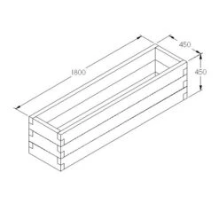 Caledonian Trough Raised Bed 5 Caledonian Trough Raised Bed -Verdura Garden Store FGFRBHD2