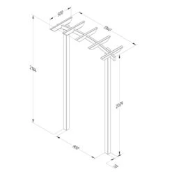 Forest Garden Hanbury Dome Top Arch -Verdura Garden Store FGHANDTAHD1