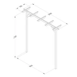 Forest Garden Hanbury Flat Top Arch -Verdura Garden Store FGHANFTAHD5