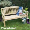 Forest Garden Harvington Bench -Verdura Garden Store FGHARBE8