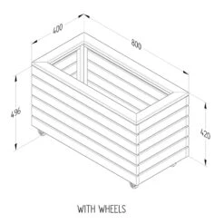 Forest Garden Linear Double Planter With Wheels 11 Forest Garden Linear Double Planter With Wheels -Verdura Garden Store FGLINPL80WHD5