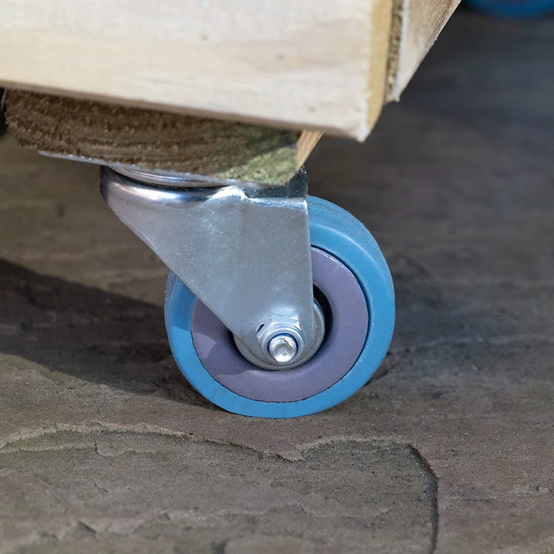 Forest Garden Linear Double Planter With Wheels 3 Forest Garden Linear Double Planter With Wheels - Image 3