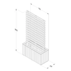 Forest Garden Living Screen Planter 11 Forest Garden Living Screen Planter -Verdura Garden Store FGLIVSCRPLANTHD1