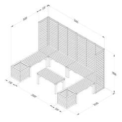 Forest Garden Modular Seating V4 -Verdura Garden Store FGMODSEAT4HD9