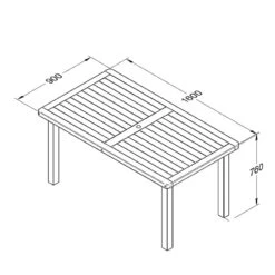 Forest Garden Rosedene Table -Verdura Garden Store FGROTAHD3