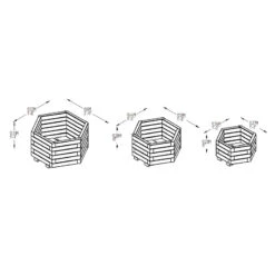 York Hexagonal Planter Set 7 York Hexagonal Planter Set -Verdura Garden Store FGYOPS3