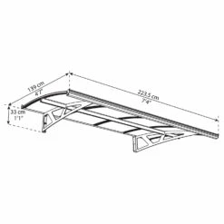 Palram Canopia Amsterdam Door Awning -Verdura Garden Store PAAMS4
