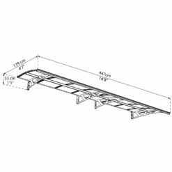 Palram Canopia Amsterdam Door Awning -Verdura Garden Store PAAMS7