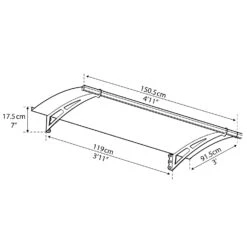 Palram Canopia Aquila Door Awnings -Verdura Garden Store PAAQU6