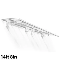 Palram Canopia Bordeaux Door Canopy White Mist -Verdura Garden Store PABDM6