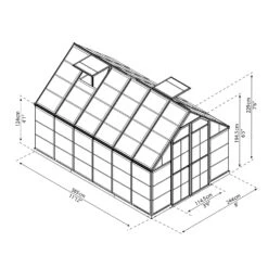 Palram Canopia Octave Greenhouse 13 Palram Canopia Octave Greenhouse -Verdura Garden Store PAOCTAVE7