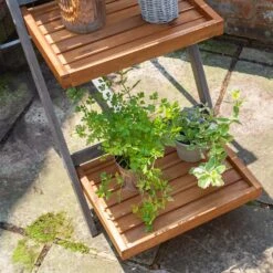 Alderley Hardwood Plant Ladder -Verdura Garden Store ROALDPLANT8