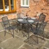 Rowlinson Vienna Aluminium Four Seating Dining Set -Verdura Garden Store ROVIENSET41