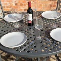 Rowlinson Vienna Aluminium Four Seating Dining Set 11 Rowlinson Vienna Aluminium Four Seating Dining Set -Verdura Garden Store ROVIENSET48