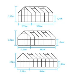 Halls Supreme Greenhouse 8' 4" Wide 10 Halls Supreme Greenhouse 8' 4" Wide -Verdura Garden Store hs848