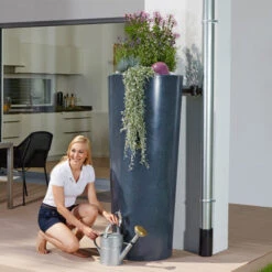 Gabbro Stone Effect Water Tank Plus Planter 350 Litres -Verdura Garden Store image 105504