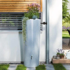 Gabbro Stone Effect Water Tank Plus Planter 350 Litres -Verdura Garden Store image 105513