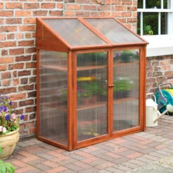Rowlinson Hardwood Mini Greenhouse -Verdura Garden Store image 106440