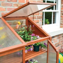 Rowlinson Hardwood Mini Greenhouse -Verdura Garden Store image 106441