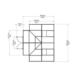 Palram Canopia Victory Orangery Garden Chalet 19 Palram Canopia Victory Orangery Garden Chalet -Verdura Garden Store image 107865