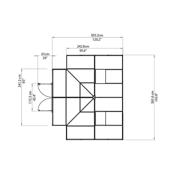 Palram Canopia Victory Orangery Garden Chalet 10 Palram Canopia Victory Orangery Garden Chalet - Image 10