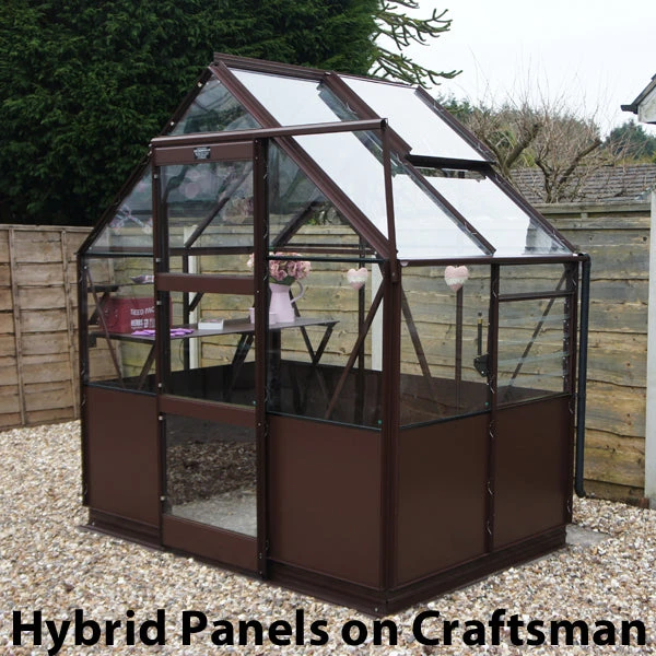 HYBRID PANELS For Elite Thyme 6 Glass To Ground Greenhouse 1 HYBRID PANELS For Elite Thyme 6 Glass To Ground Greenhouse