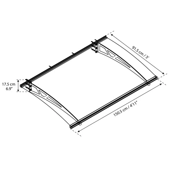 Palram Canopia Altair Door Canopy 6 Palram Canopia Altair Door Canopy - Image 6