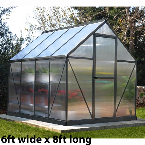 Palram Canopia Mythos Grey Greenhouse 1 Palram Canopia Mythos Grey Greenhouse