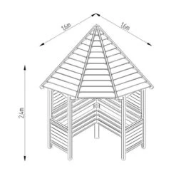 Forest Garden Venetian Corner Arbour -Verdura Garden Store image 64813