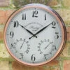 Outdoor Henley Wall Clock And Thermometer -Verdura Garden Store image 86298